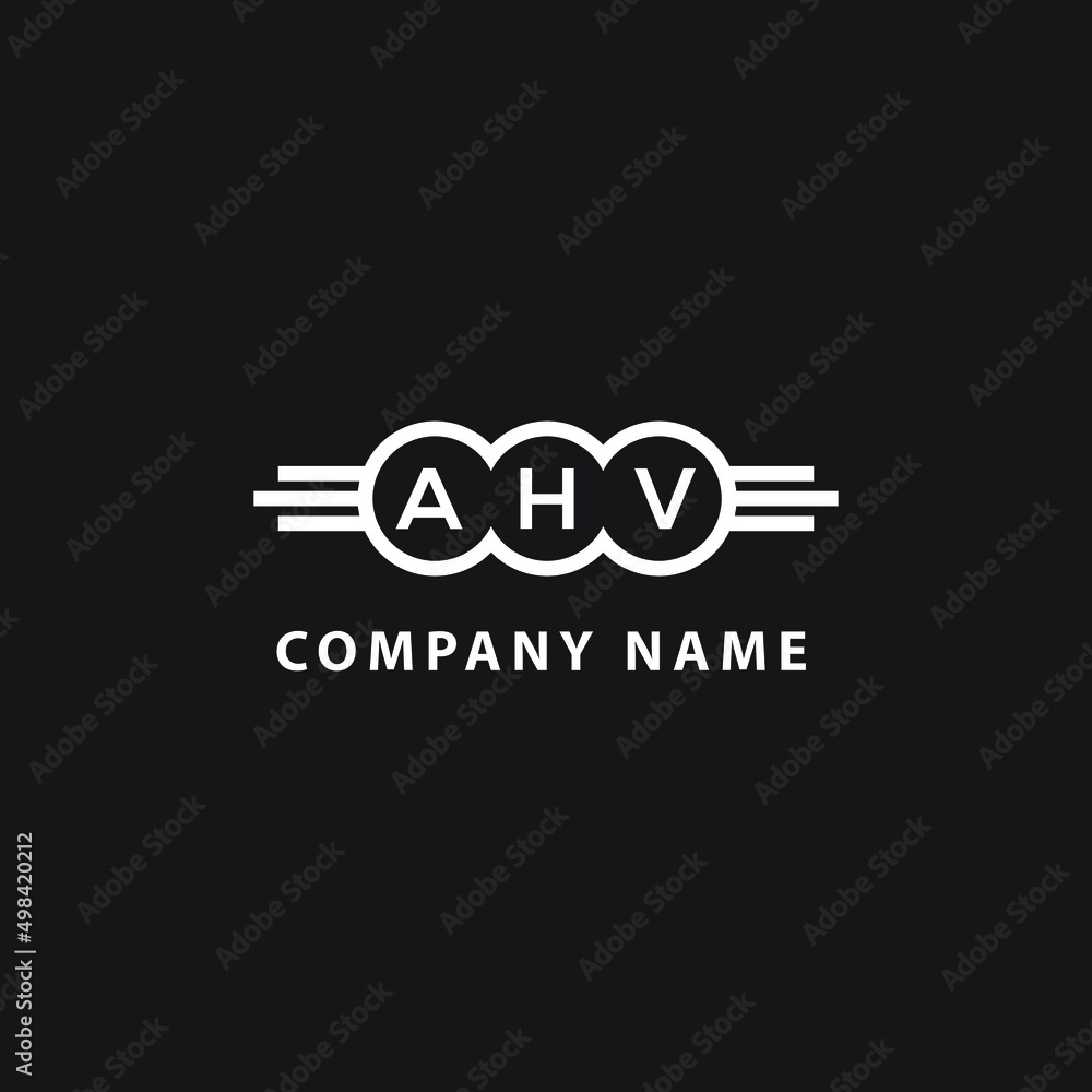 AHV letter logo design on black background. AHV creative initials letter logo concept. AHV letter design. AHV letter logo design on black background. AHV creative initials letter logo concept. AHV letter design.