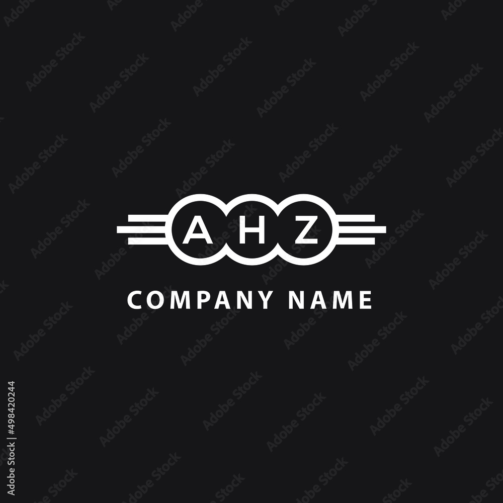 AHZ letter logo design on black background. AHZ creative initials letter logo concept. AHZ letter design. AHZ letter logo design on black background. AHZ creative initials letter logo concept. AHZ letter design.