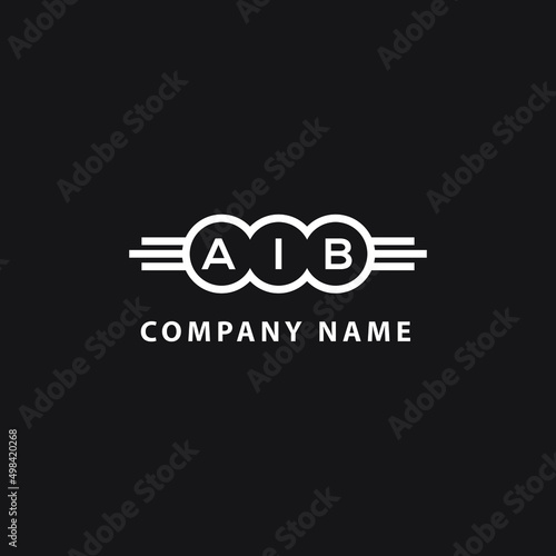 AIB letter logo design on black background. AIB creative  initials letter logo concept. AIB letter design. photo