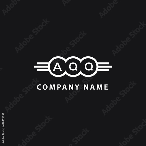 AQQ letter logo design on black background. AQQ creative initials letter logo concept. AQQ letter design. 