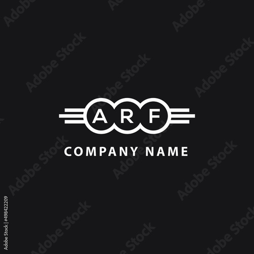 ARF letter logo design on black background. ARF  creative initials letter logo concept. ARF letter design.
