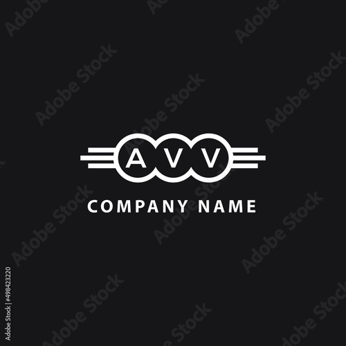 AVV letter logo design on black background. AVV  creative initials letter logo concept. AVV letter design. photo