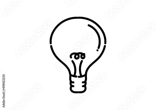 lamp illustration in dotted line style on white background