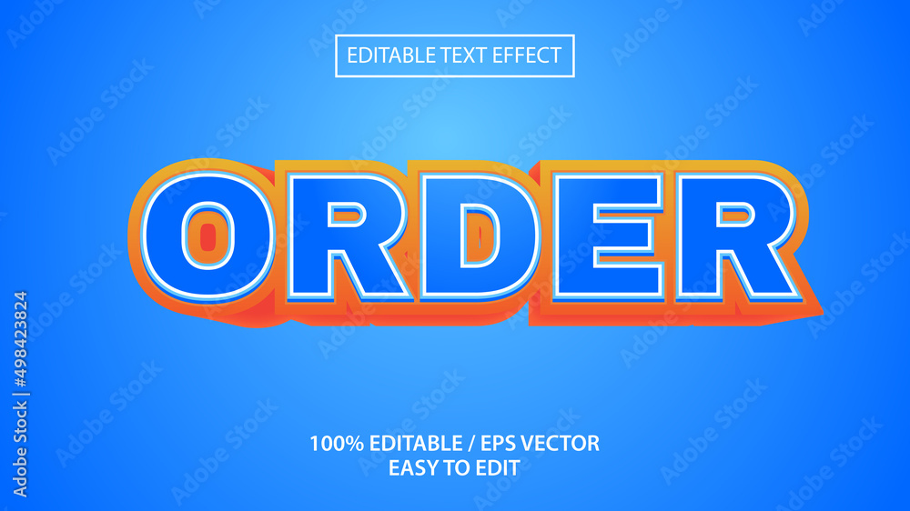 order text effect eps Premium vector order text effect eps Premium vector