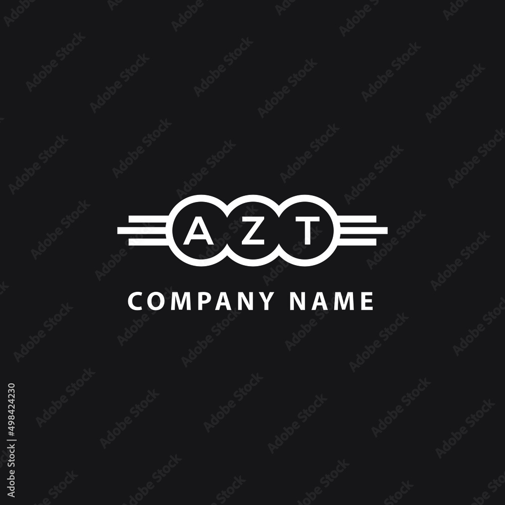 AZT letter logo design on black background. AZT creative circle letter logo concept. AZT letter design. AZT letter logo design on black background. AZT creative circle letter logo concept. AZT letter design.