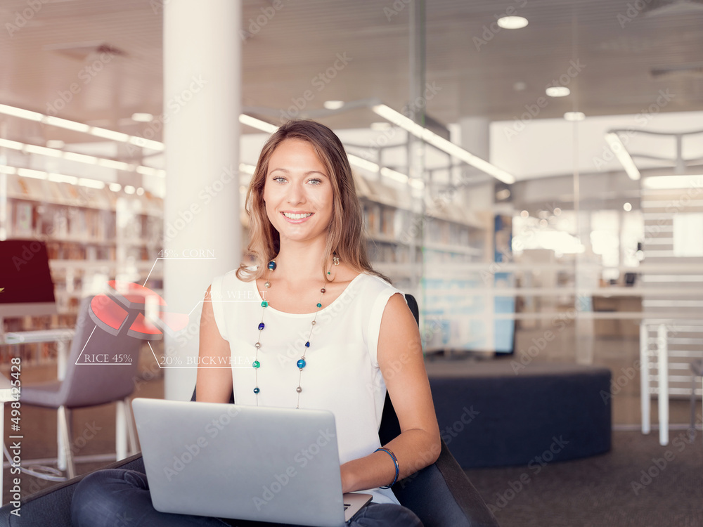 Fototapeta premium I feel confident with technology . Mixed media