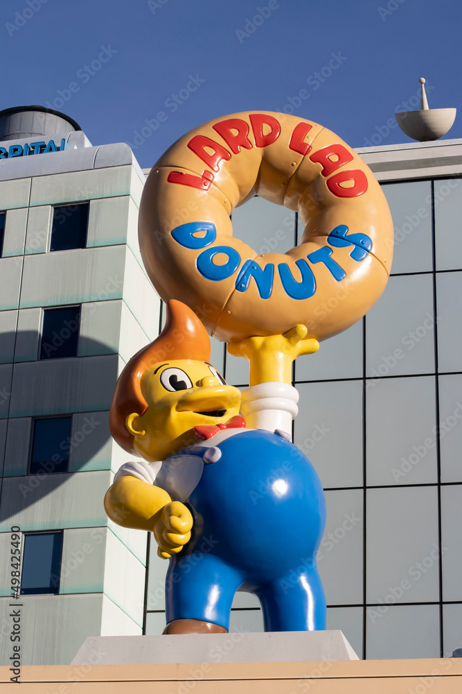 Universal City, CA, USA Mar 21, 2022 Closeup of the Lard Lad, the