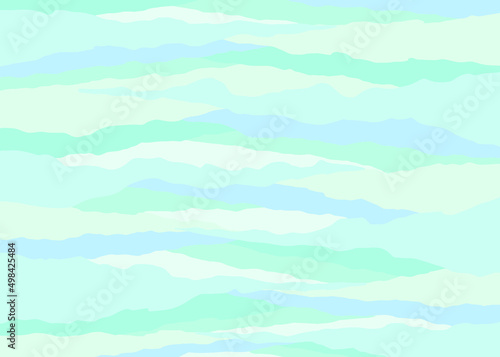 Abstract blue landscape background. Geometric template with wavy shape. Vector illustration background.  © leavector