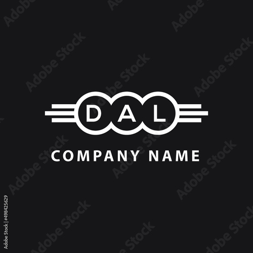 DAL letter logo design on black background. DAL  creative circle letter logo concept. DAL letter design.