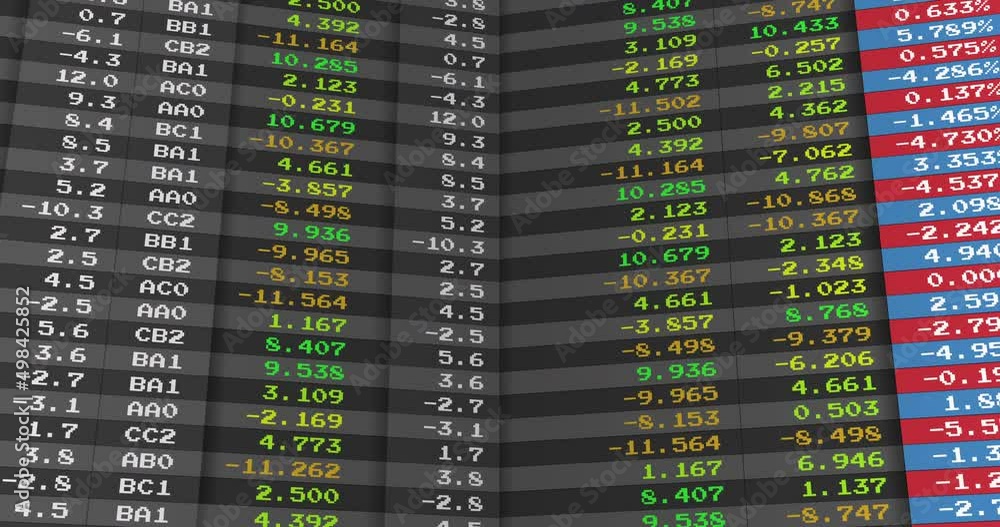 Animation of stock market on black background Animation of stock market on black background