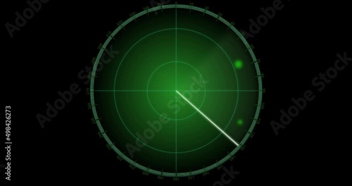 Wallpaper Mural Animation of radar with spots moving on black background Torontodigital.ca