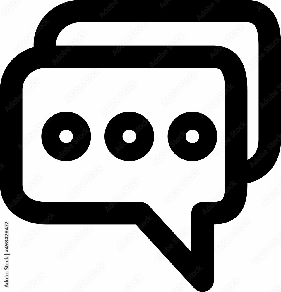 vector icon illustration of chat outline on transparent background vector icon illustration of chat outline on transparent background
