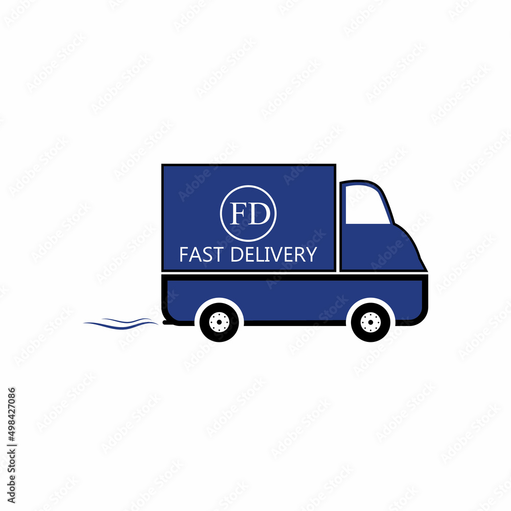 Fast delivery truck icon vector illustration Fast delivery truck icon vector illustration