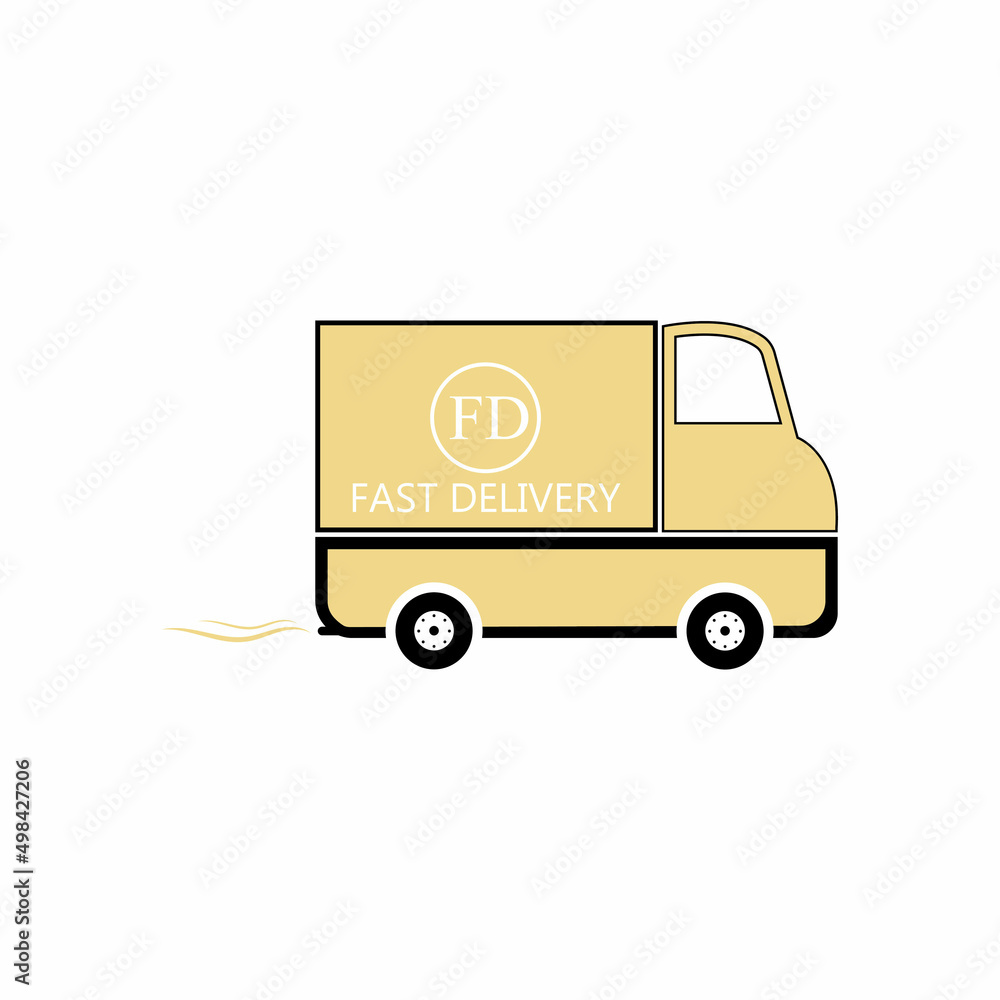 Fast delivery truck icon vector illustration Fast delivery truck icon vector illustration