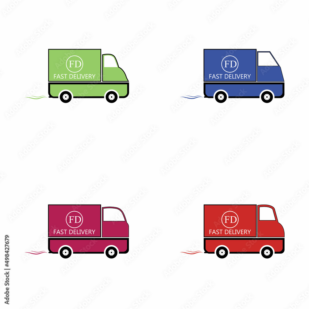 Fast delivery truck icon vector illustration Fast delivery truck icon vector illustration