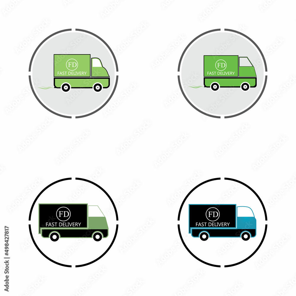 Fast delivery truck icon vector illustration Fast delivery truck icon vector illustration