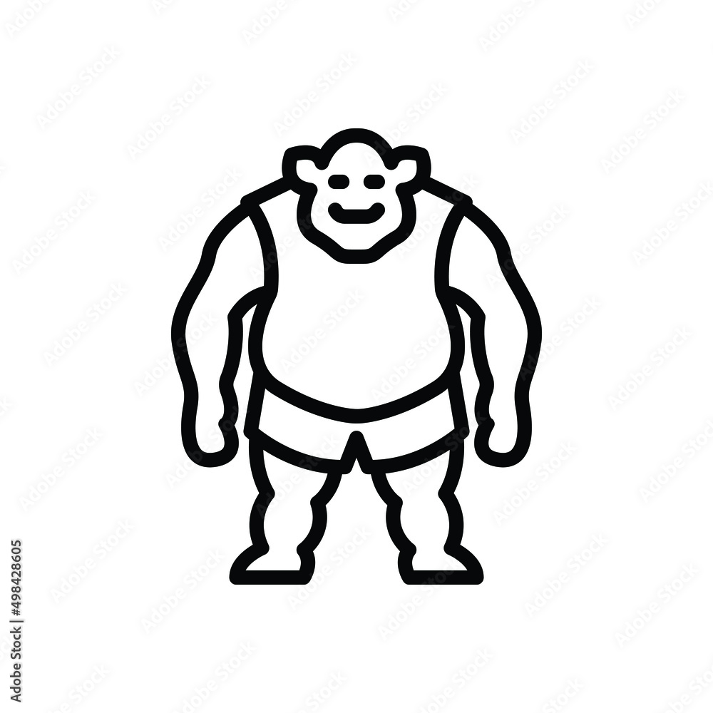 Fototapeta premium Black line icon for giant
