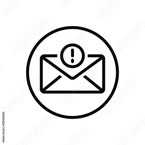 Black line icon for importantly
