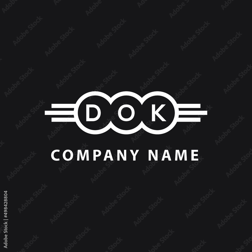 DOK letter logo design on black background. DOK creative circle letter logo concept. DOK letter design. DOK letter logo design on black background. DOK creative circle letter logo concept. DOK letter design.