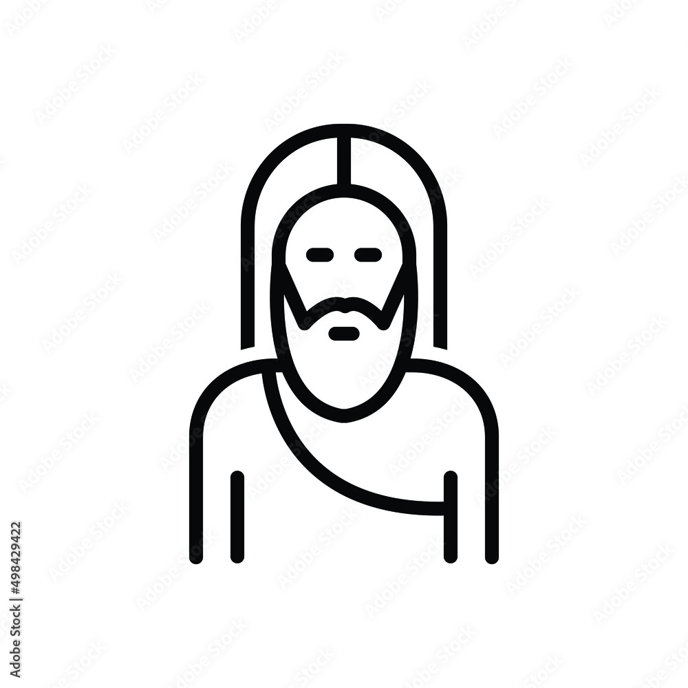 Black line icon for moses Black line icon for moses