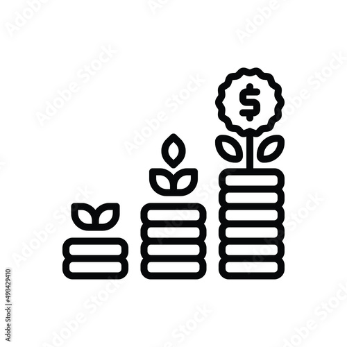 Black line icon for sip