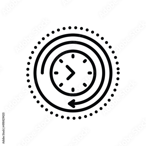 Black line icon for later