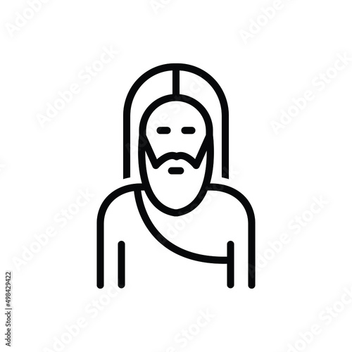 Black line icon for moses