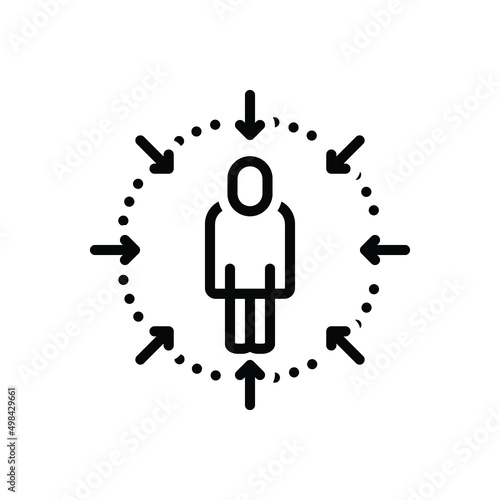Black line icon for themselves