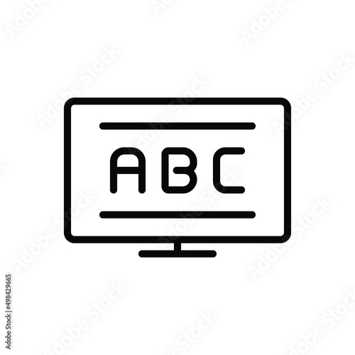 Black line icon for basic