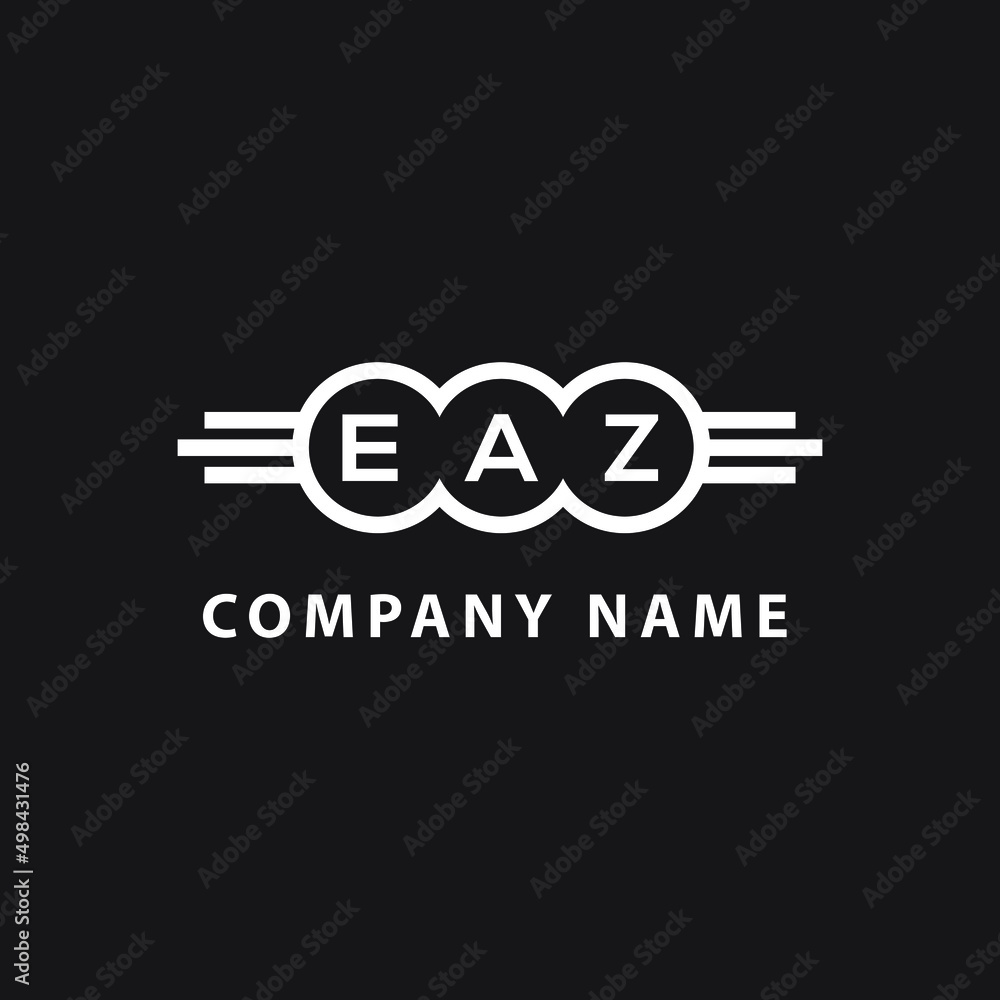 EAZ letter logo design on black background. EAZ  creative initials letter logo concept. EAZ letter design.