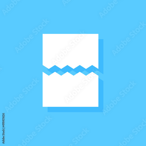 Corrupted file document Flat icon, Vector and Illustration.