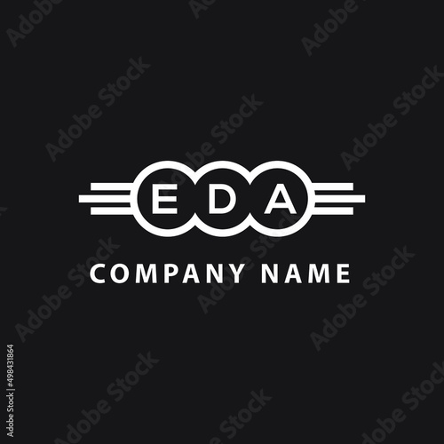 EDA letter logo design on black background. EDA  creative circle letter logo concept. EDA letter design.