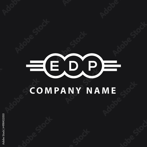 EDP letter logo design on black background. EDP  creative circle letter logo concept. EDP letter design. photo