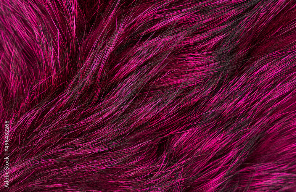 Fototapeta premium Natural fur texture, trendy color, flat lay closeup