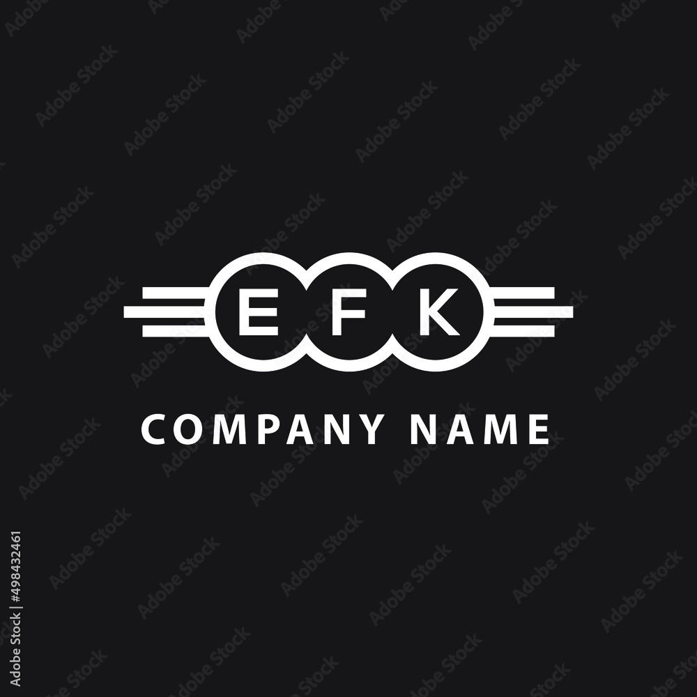 EFK letter logo design on black background. EFK creative circle letter logo concept. EFK letter design. EFK letter logo design on black background. EFK creative circle letter logo concept. EFK letter design.