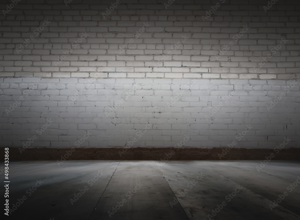 Fototapeta premium old interior with brick wall