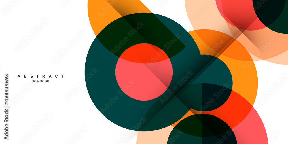 Abstract Modern Design Geometric Background With Gradient Color Vector Illustration