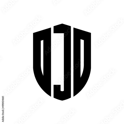 OJD letter logo design. OJD modern letter logo with black background. OJD creative  letter logo. simple and modern letter logo. vector logo modern alphabet font overlap style. Initial letters OJD  photo