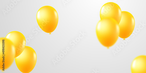 Fotobehang Celebration background with yellow balloons for parties