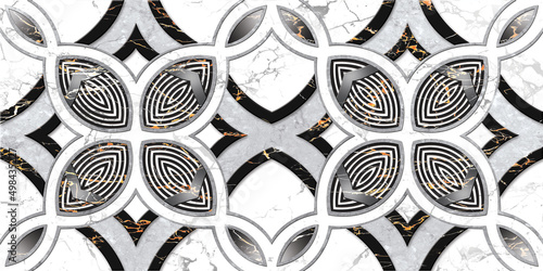 Digital black and white background wallpaper and tile design
