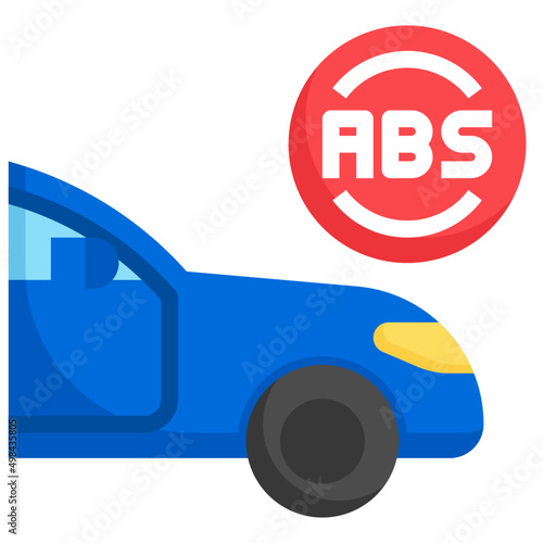 ABS flat icon