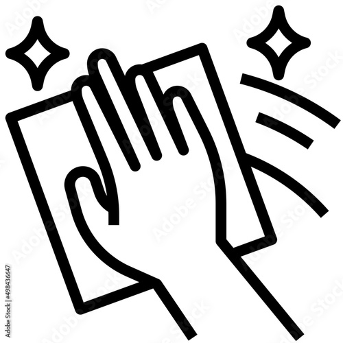 WIPING line icon