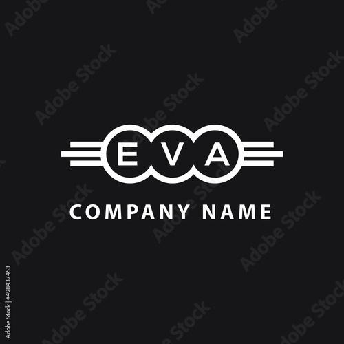 EVA letter logo design on black background. EVA  creative initials letter logo concept. EVA letter design.
