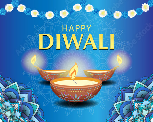 Happy Diwali Indian festival banner