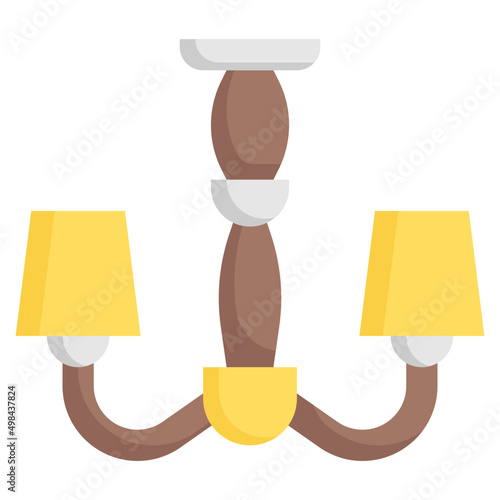 CHANDELIER flat icon