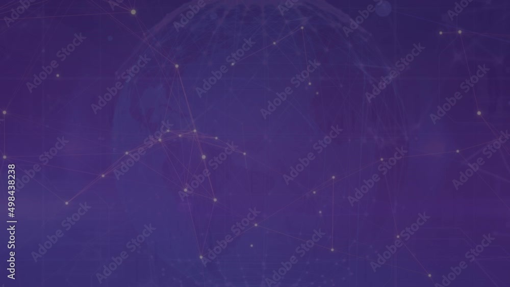Animation of network of connections over globe Animation of network of connections over globe