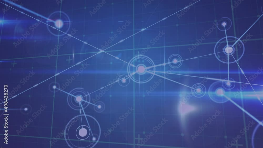Animation of network of connections over light trails Animation of network of connections over light trails