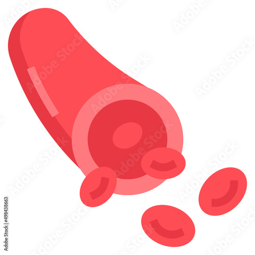 BLOOD VESSEL flat icon