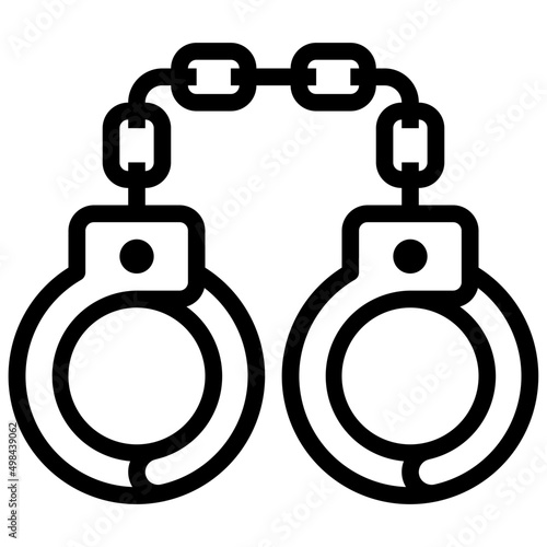 HANDCUFFS line icon