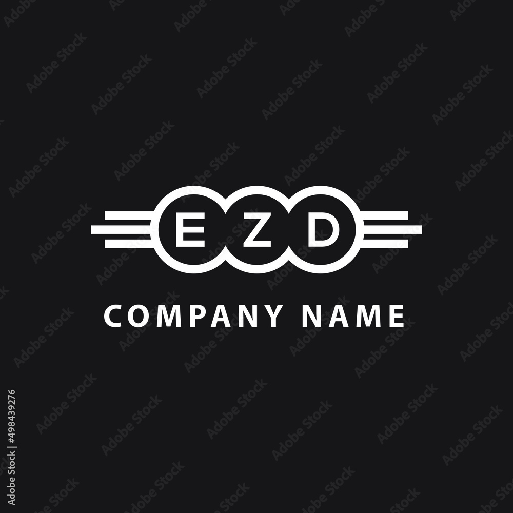 EZD letter logo design on black background. EZD  creative circle letter logo concept. EZD letter design.